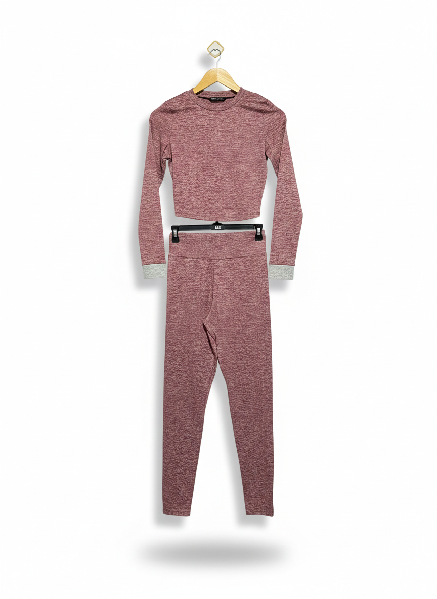 SHEIN |XS| Crivit Girls' Seamless Underwear Warm Winter Ski Functional Set