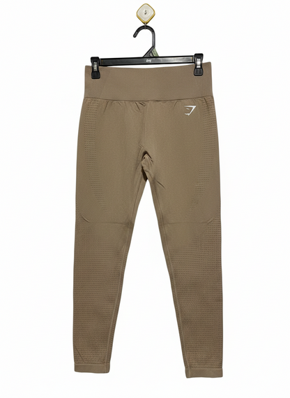 GYMSHARK |M| WAIST 28| TAN SEAMLESS LEGGINGS