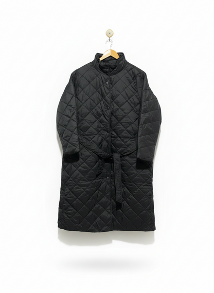 NEW LOOK |L| BUST 24| Longline Quilted Puffer Jacket with Belt