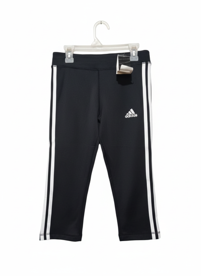 ADIDAS|S|WAIST 26|ESSENTIALS 3-STRIPES 3/4  CAPRI LEGGINGS