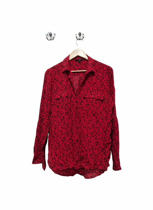 NEXT Red And Black Animal Print Blouse