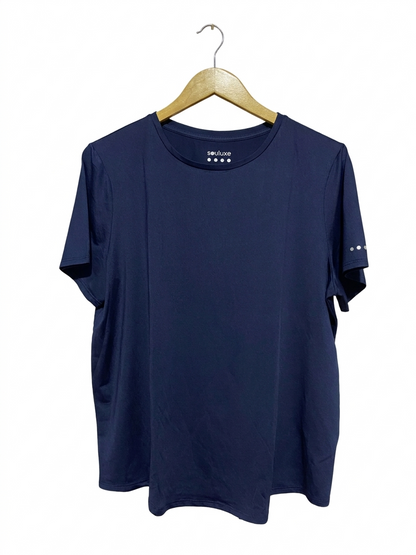SOULUXE |L| BUST 23| B7| NAVY BLUE QUICK-DRY PERFORMANCE ACTIVEWEAR T-SHIRT