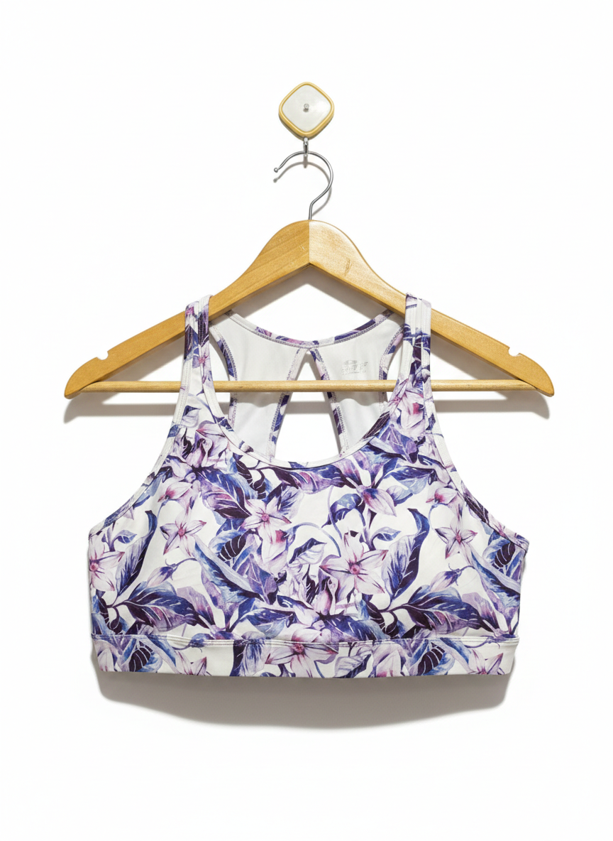 CRANE |M| BUST 16| FLORAL FITNESS CROP TOP