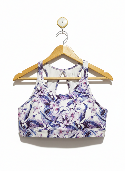 CRANE |M| BUST 16| FLORAL FITNESS CROP TOP