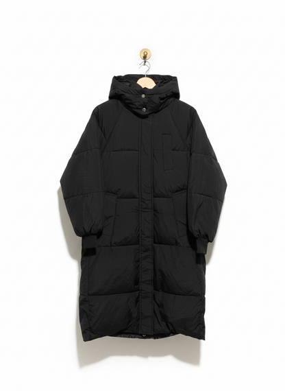 DIANYIGE DYG |L| BUST 22| PrettyLittleThing Tall Black Maxi Longline Hooded Puffer Coat
