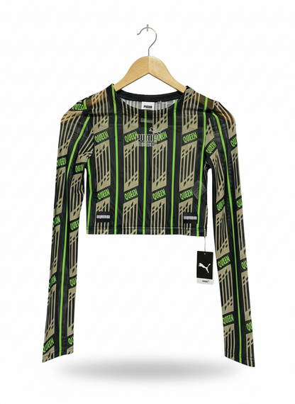 PUMA |S| BUST 14| Long-Sleeve Cropped Top With a Tight, Body-Conforming Fit