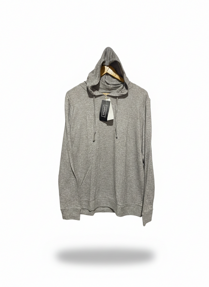 AVENUE |L| BUST 23| Gray Hooded T-Shirt