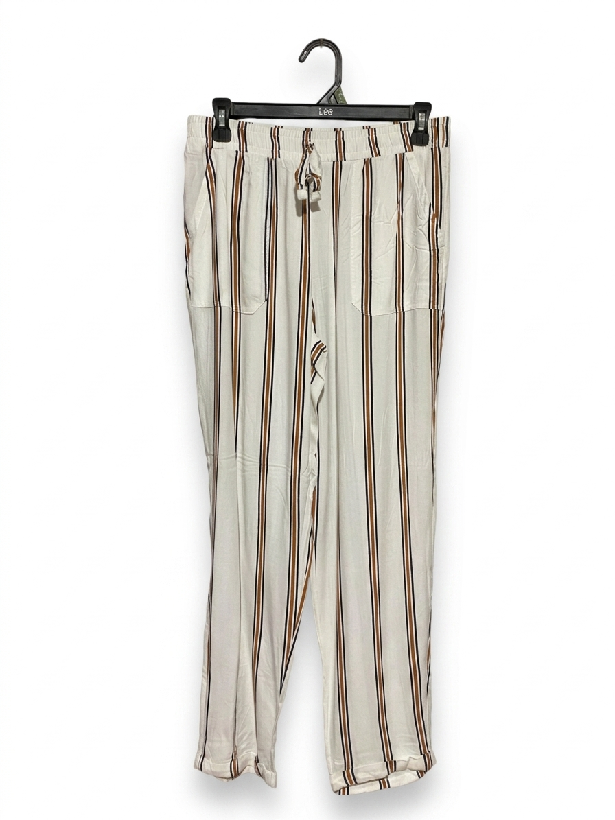PRIMARK |L| WAIST 29| B24| PREMIUM STRIPED RELAXED-FIT TROUSERS - COMFORTABLE LOUNGEWEAR APPAREL