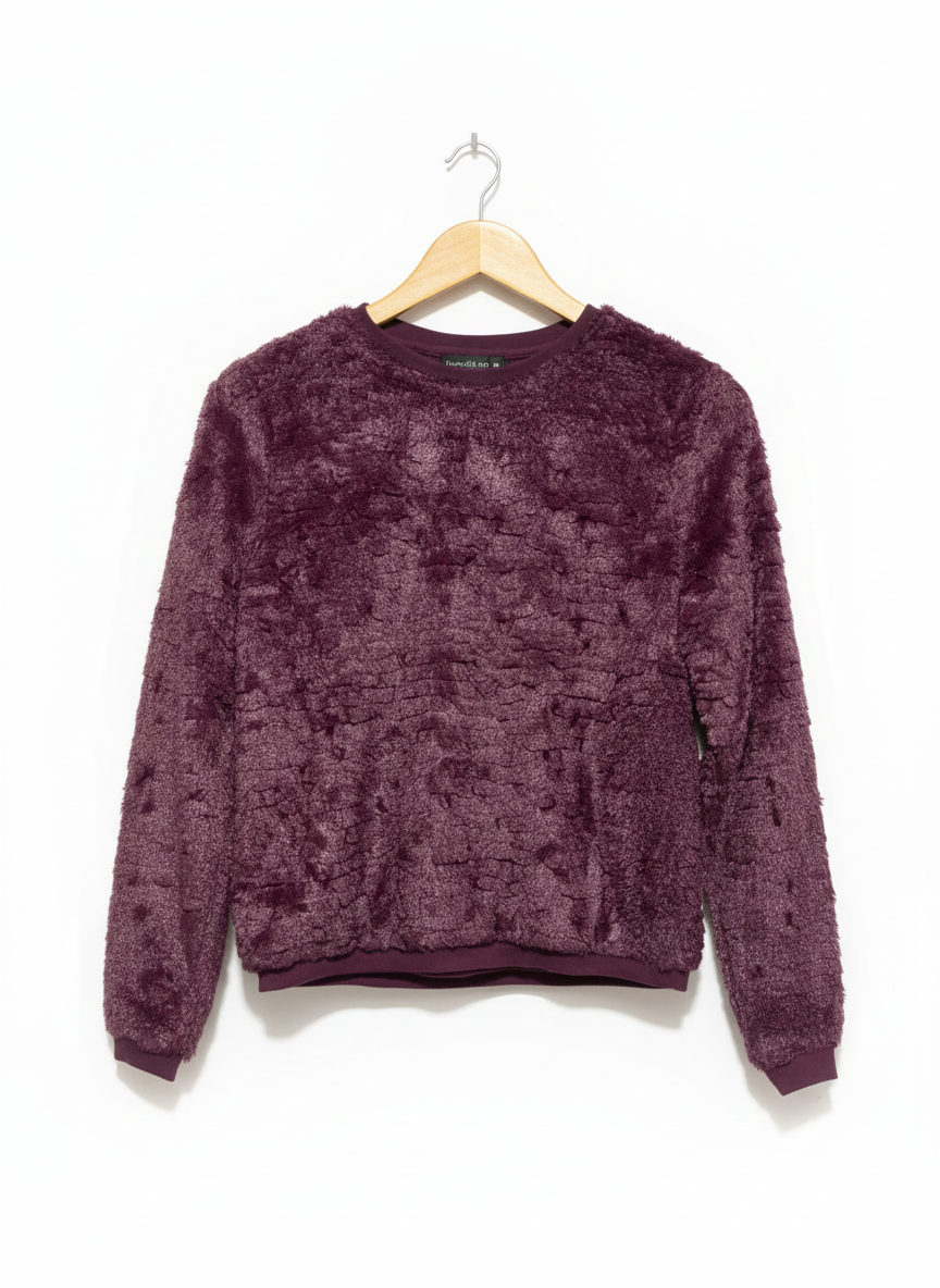 ATMOSPHERE |S| BUST 19| Fuzzy Boa Sweatshirt