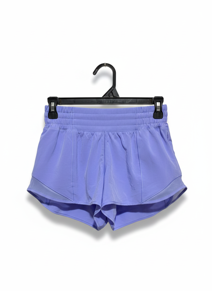 LULULEMON |S| BUST 26| TRACK THAT HIGH-RISE SHORT 3" - PERIWINKLE / WILD INDIGO