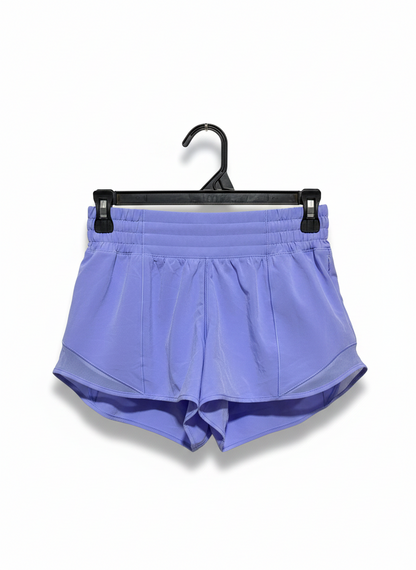 LULULEMON |S| BUST 26| TRACK THAT HIGH-RISE SHORT 3" - PERIWINKLE / WILD INDIGO