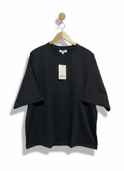 DAZIE |XL| BUST 24| B12|  OVERSIZED ESSENTIAL T-SHIRT IN BLACK