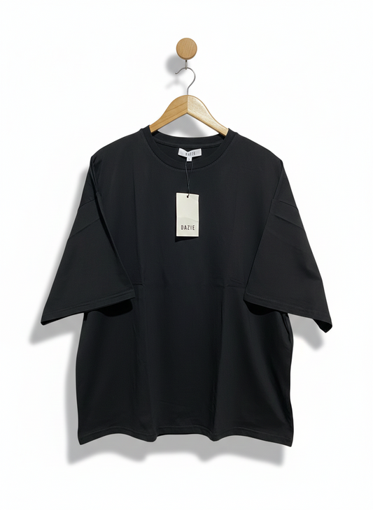 DAZIE |XL| BUST 24| B12|  OVERSIZED ESSENTIAL T-SHIRT IN BLACK