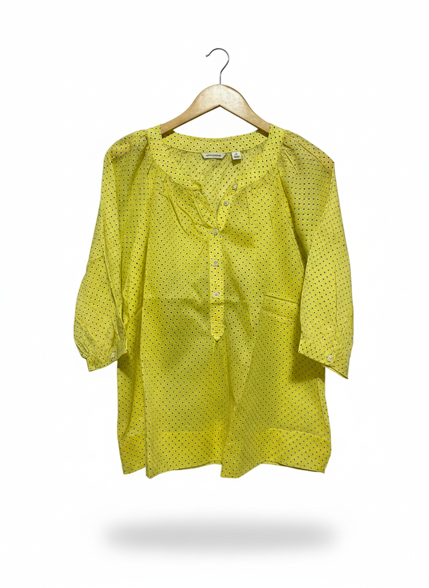 COUNTRY ROAD |M| BUST 23| VINTAGE POLKA DOT PLEATED BLOUSE