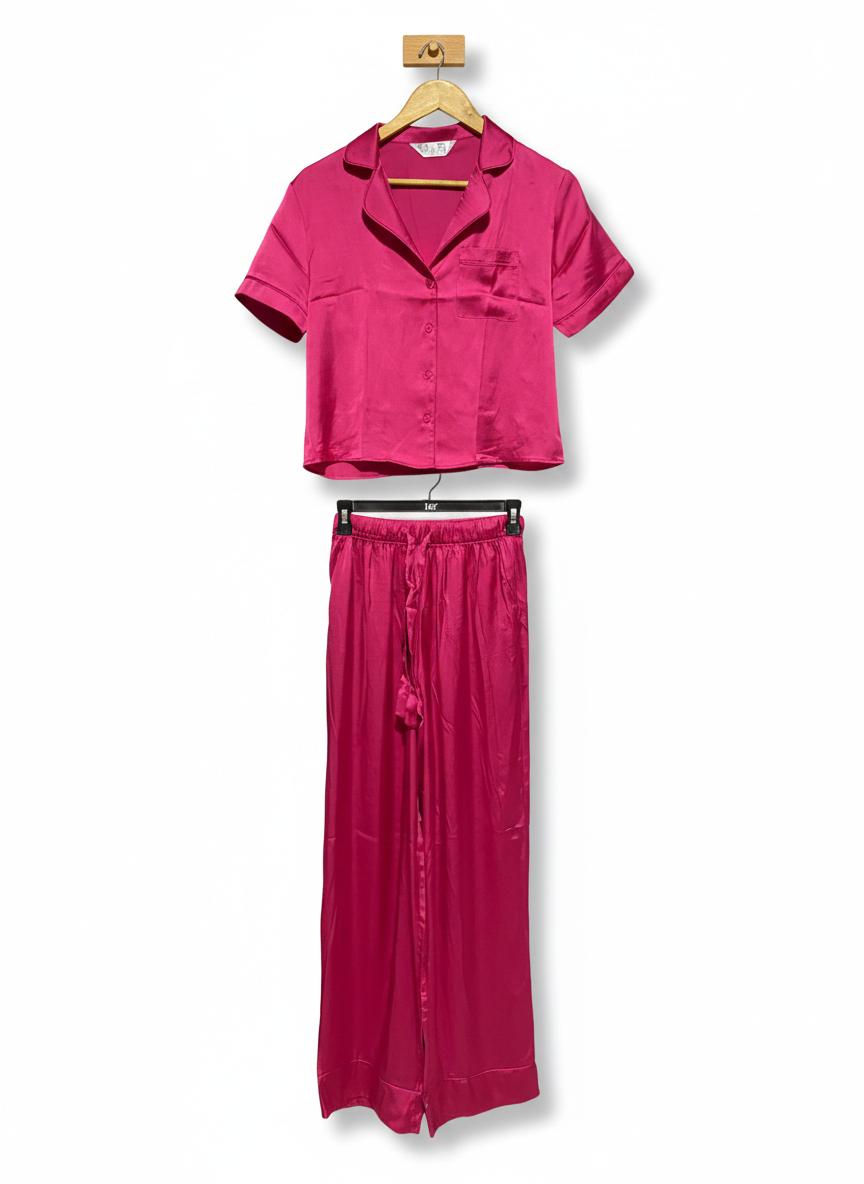 PRIMARK |XS| EBERJEY INEZ WASHABLE SILK SHORT SLEEVE PANT PAJAMA SET