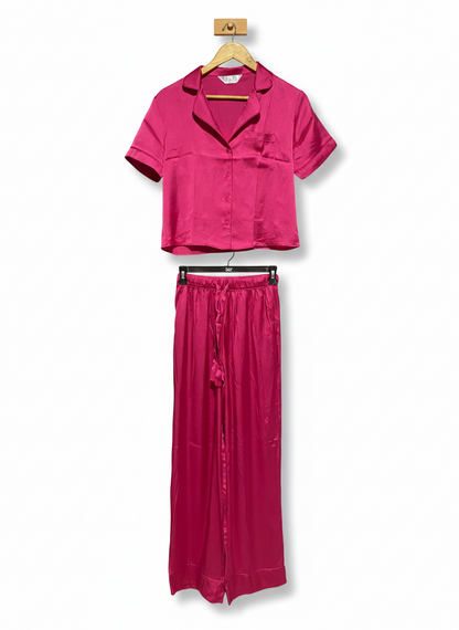 PRIMARK |XS| EBERJEY INEZ WASHABLE SILK SHORT SLEEVE PANT PAJAMA SET