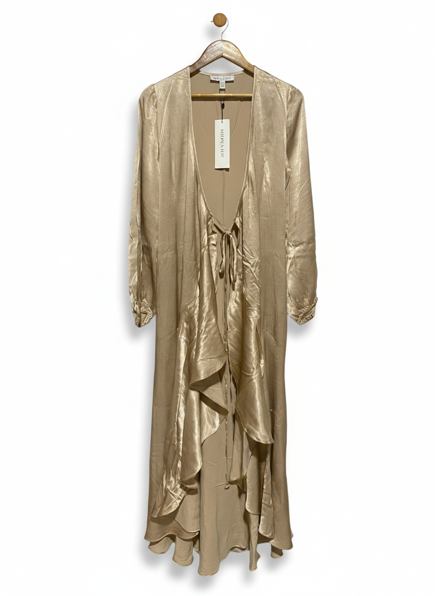 SHONAJOY |M| BUST 16| LUXE SATIN MAXI ROBE / DUSTER DRESS