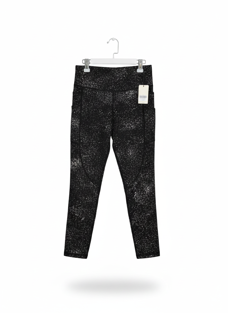 ZYIA ACTIVE |S|WAIST 26|Black Reflective Pocket Light n Tight Hi-Rise 7/8 Leggings