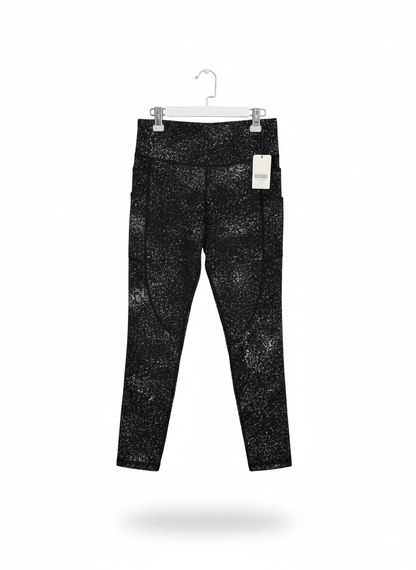 ZYIA ACTIVE |S|WAIST 26|Black Reflective Pocket Light n Tight Hi-Rise 7/8 Leggings