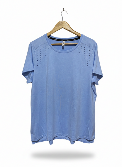 CIRCUIT |XL| BUST 22| C1|  SKY BLUE LASER-CUT PERFORMANCE TEE