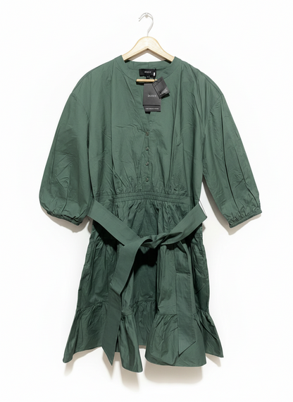 BASQUE |L| BUST 20| SAGE GREEN TIERED MINI DRESS