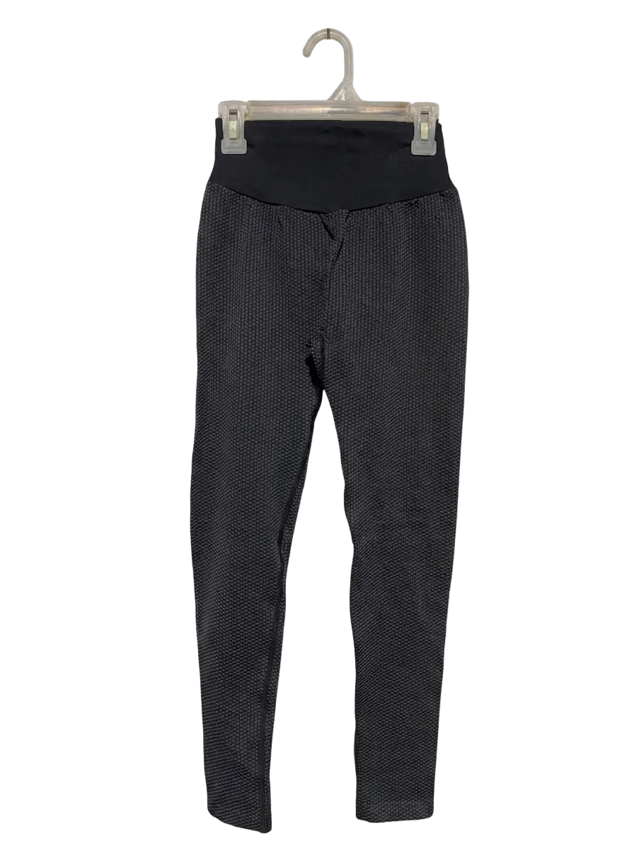 ANKO ACTIVE |XXS| WAIST 20| B20| PREMIUM BLACK TEXTURED HIGH-WAISTED ACTIVEWEAR LEGGINGS