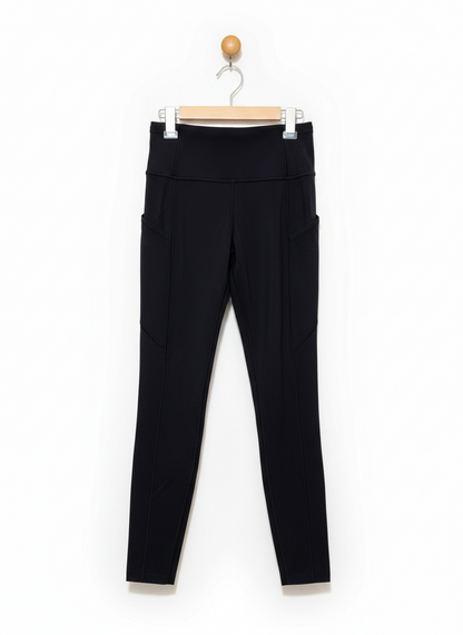 LULULEMON |S| WAIST 24| Black High-Waisted Athletic Leggings