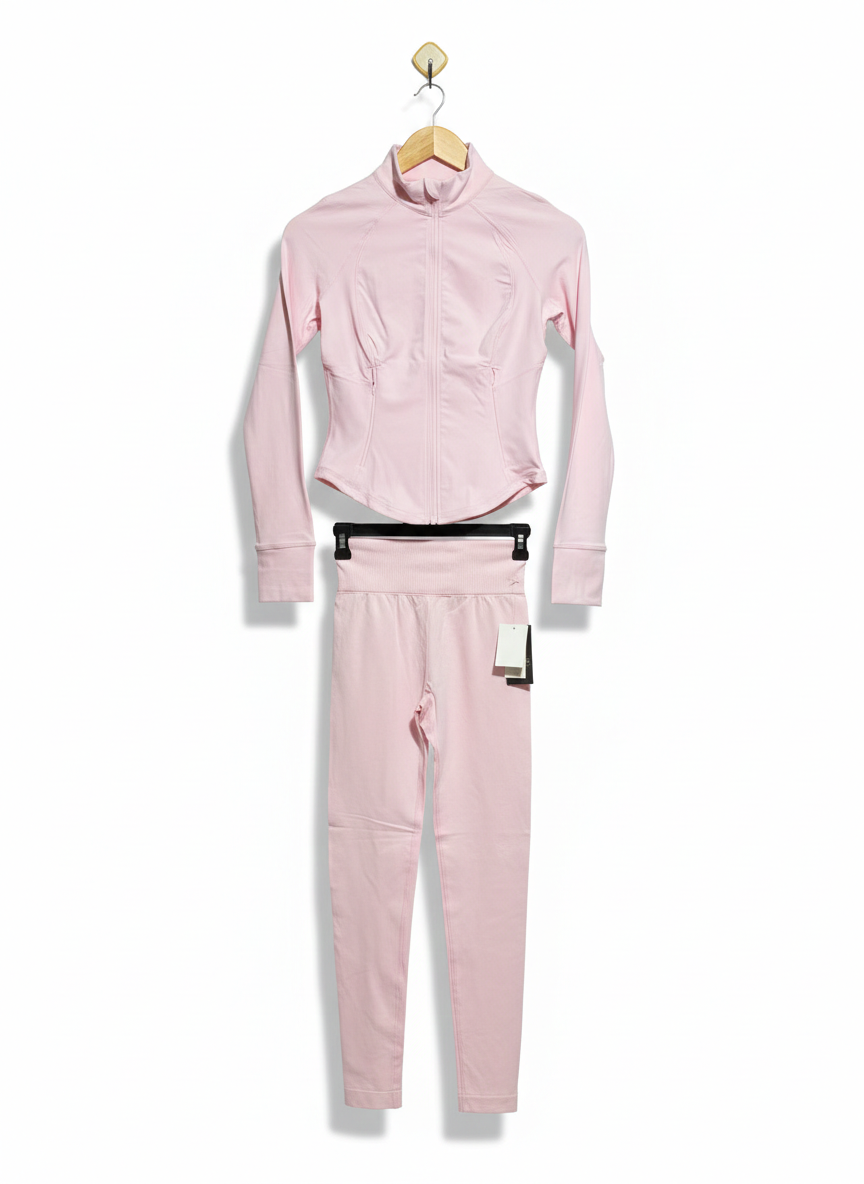 LIGHT PINK DEFINE JACKET AND LEGGINGS SET |S|