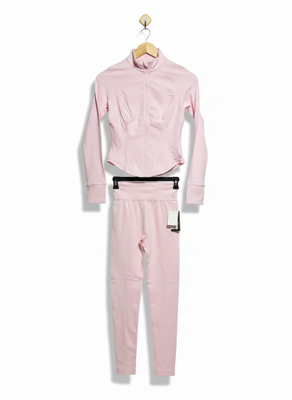 LIGHT PINK DEFINE JACKET AND LEGGINGS SET |S|
