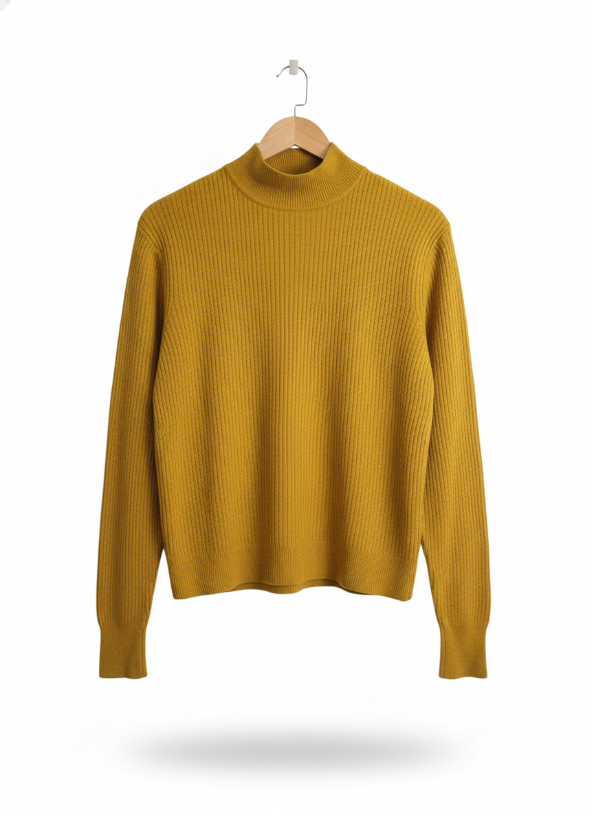 ZARA MUSTARD YELLOW LONG SLEEVES KNIT VISCOSE TOP CAMISOLE SWEATER BLOUSE