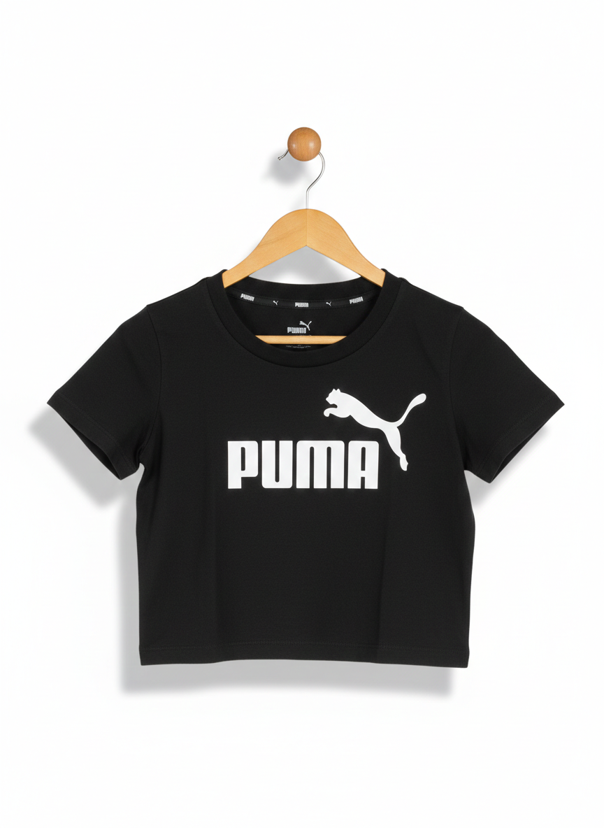PUMA |S| BUST 16| URBAN ATHLETIC LOGO CROPPED T SHIRT