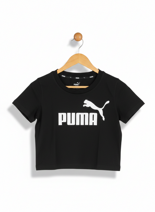 PUMA |S| BUST 16| URBAN ATHLETIC LOGO CROPPED T SHIRT