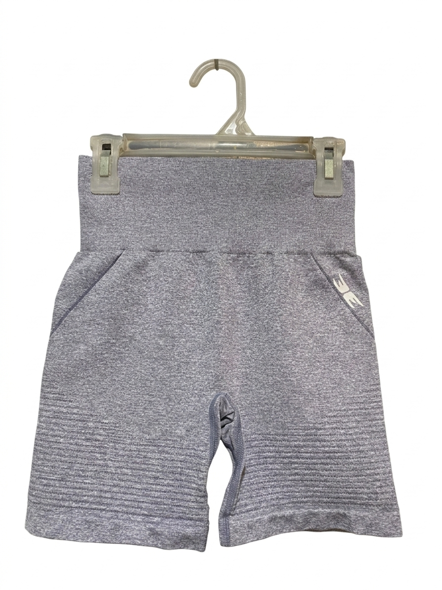 |XS| WAIST 21| B20| PREMIUM GREY SEAMLESS HIGH-WAISTED BIKER SHORTS