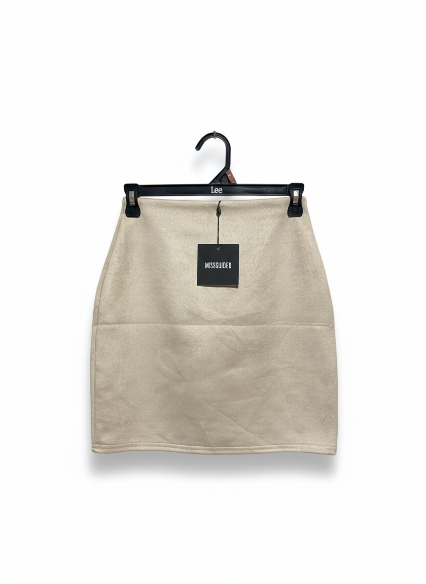 MISSGUIDED |S| WAIST 24| faux-suede mini A-line skirt