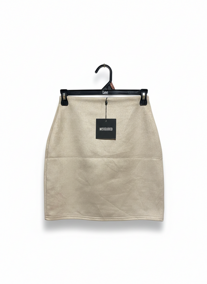 MISSGUIDED |S| WAIST 24| faux-suede mini A-line skirt