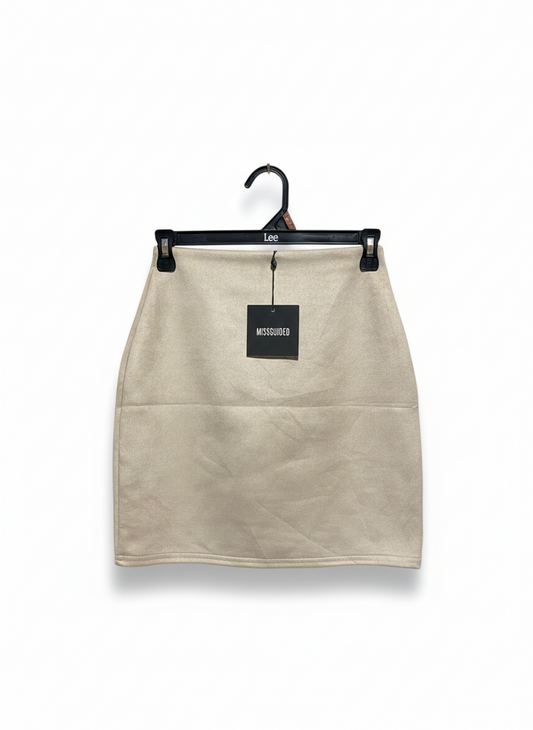 MISSGUIDED |S| WAIST 24| faux-suede mini A-line skirt