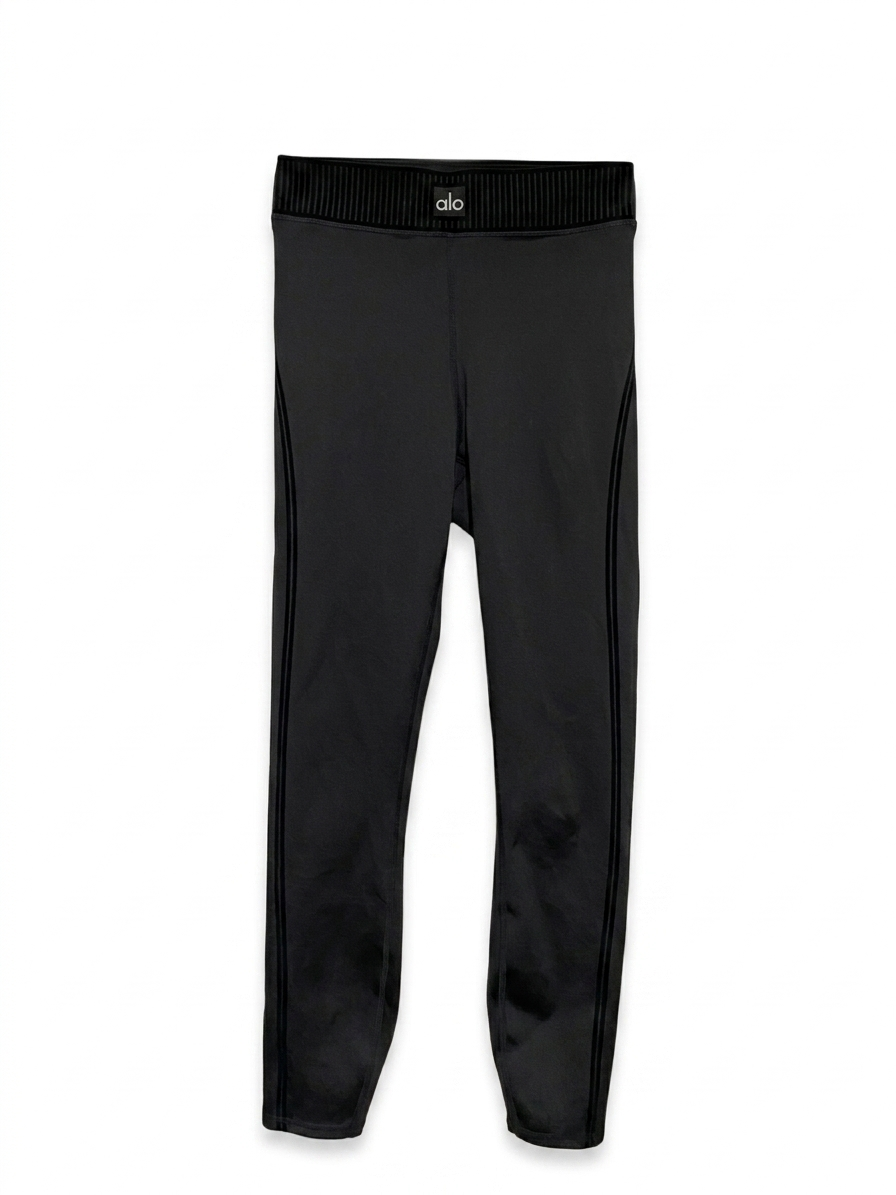 ALO |XS| WAIST 24| YOGA HIGH-WAISTED BLACK PERFORMANCE LEGGINGS