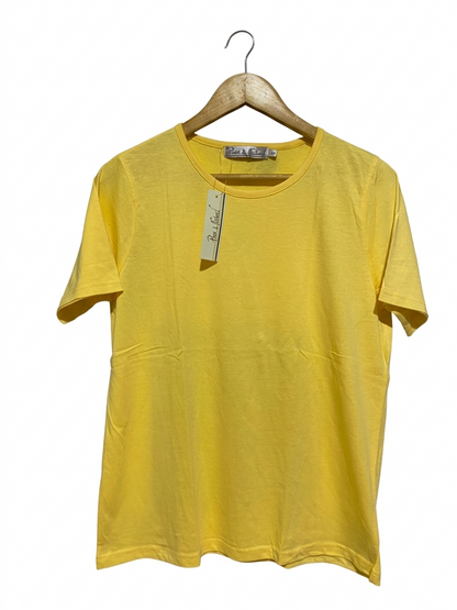 PIRE & NATWAL |M| BUST 19| B9| BRIGHT YELLOW CLASSIC COTTON T-SHIRT