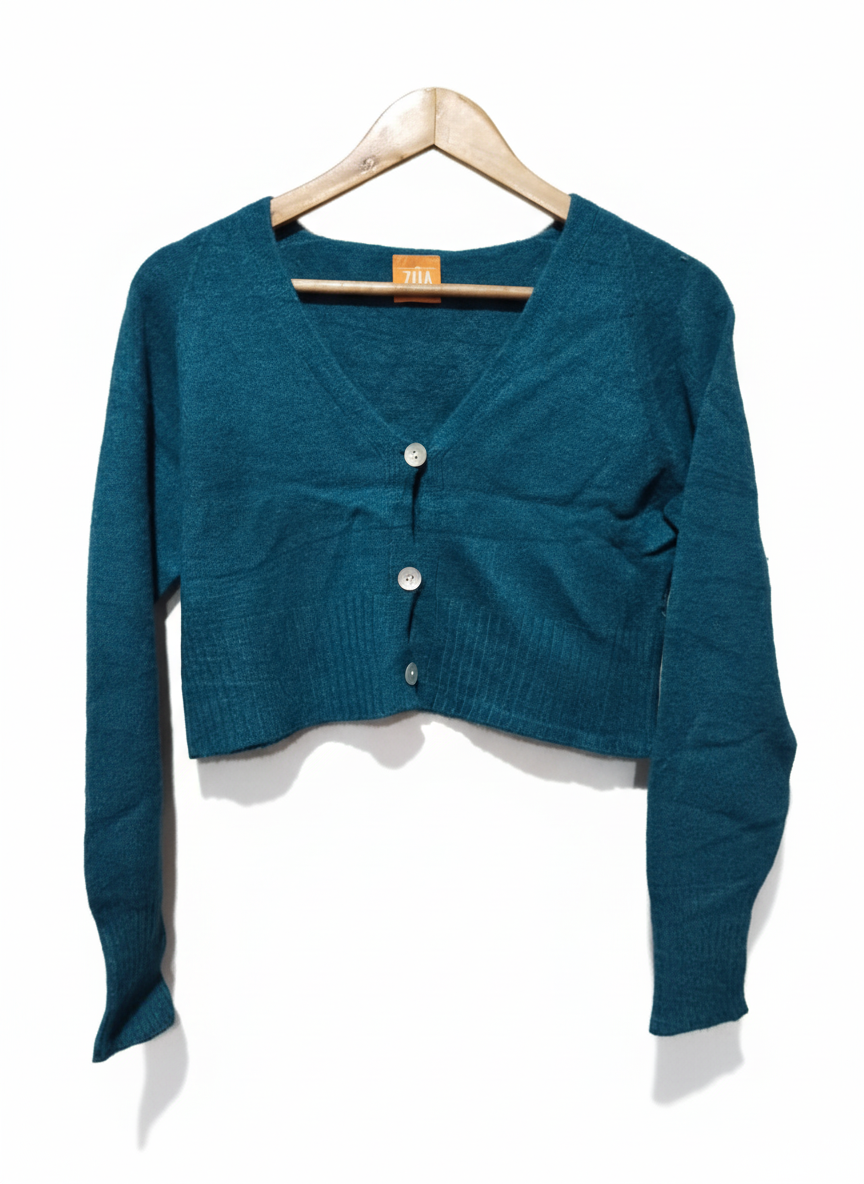 ZU Faina cropped V-neck cardigan.