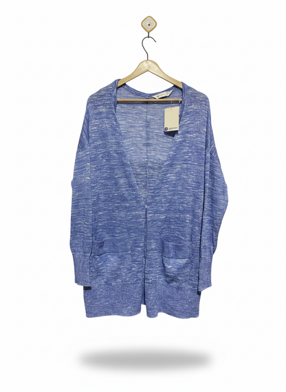 B COLLECTION |S| BUST 24| Blue Marl Open-Front Cardigan
