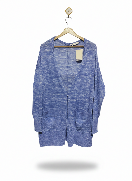B COLLECTION |S| BUST 24| Blue Marl Open-Front Cardigan