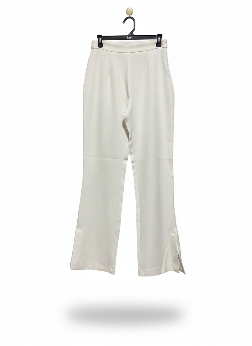 SHOWPO |M| WAIST 28| CROSS POCKETS, BELT LOOPS, FRONT DART DETAILS HIGH-RISE WIDE-LEG PANT