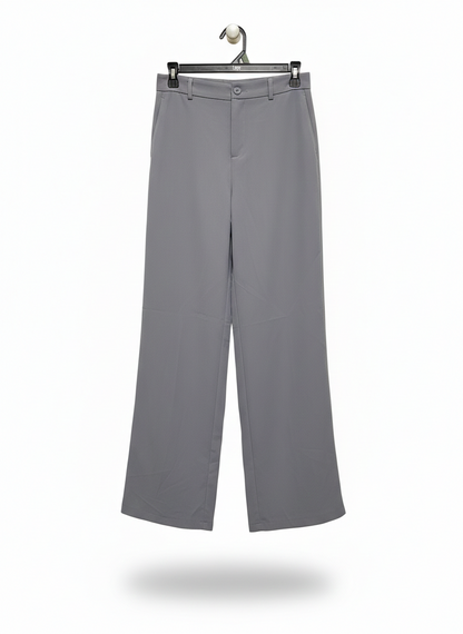SHEIN |S| WAIST 27| WOMEN’S GREY HIGH-WAISTED WIDE-LEG TROUSERS - SOPHISTICATED TAILORED DRESS PANTS