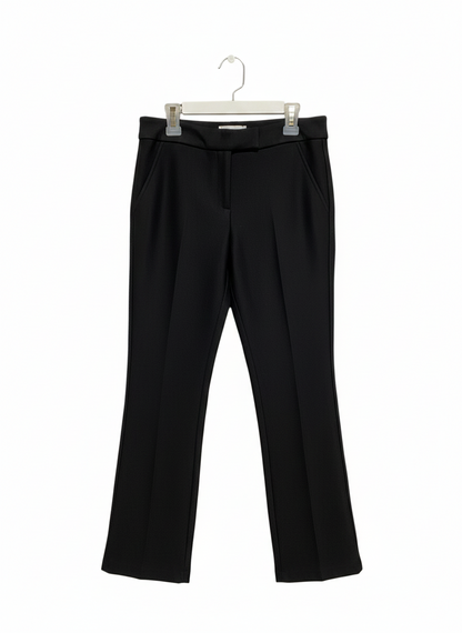 TOP SHOP |M| WAIST 28| Black Mid-Rise Flare Suit Trousers