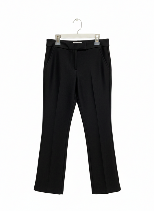 TOP SHOP |M| WAIST 28| Black Mid-Rise Flare Suit Trousers