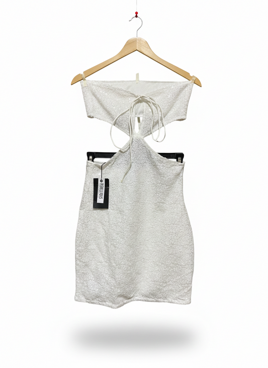 REBELLIOUS |S| BUST 13| THIS STUNNING WHITE SEQUIN MINI DRESS