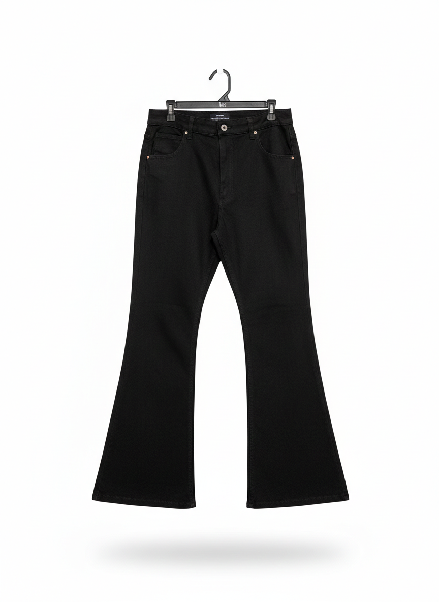 COTTON ON |L| WAIST 30| Black, High-Waisted, Flared Denim Jeans