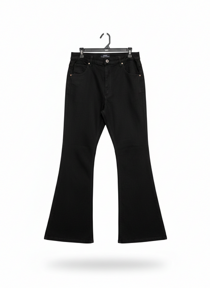 COTTON ON |L| WAIST 30| Black, High-Waisted, Flared Denim Jeans