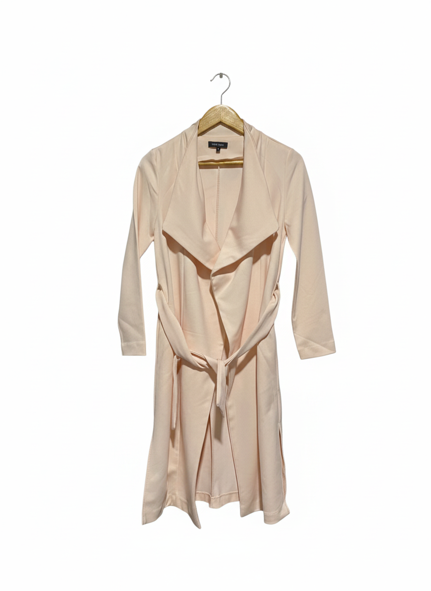 NEW LOOK |S| BUST 17| pale pink waterfall duster jacket
