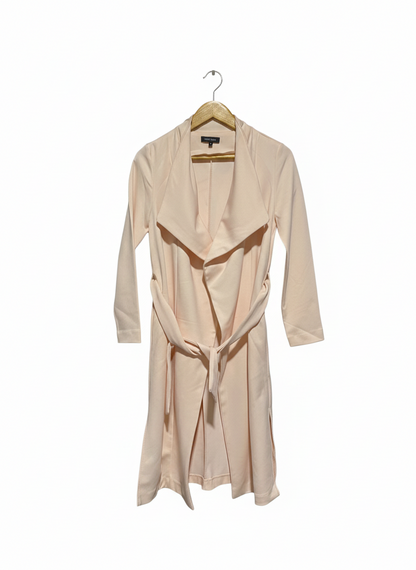 NEW LOOK |S| BUST 17| pale pink waterfall duster jacket